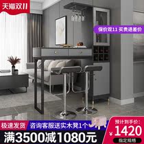 Nordic simple bar table against the wall wine cabinet shoe cabinet Integrated Household living room glass display porch partition cabinet