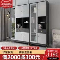 Nordic Minimalist Floor Landing With Glass Door Bookcase Shelve Shelf Modern Home Living Room Bookcase Locker Shelve Shelf Shelve Shelve