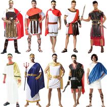 Greek king costume Halloween party men costume ancient Greek mythology Zeus male god Greek prince costume