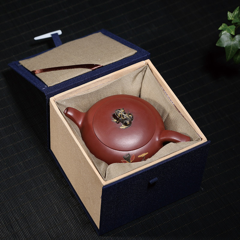 Leopard lam, yixing masters are it pure hand - made ball hole, xi shi tea pot size capacity of the single tea set