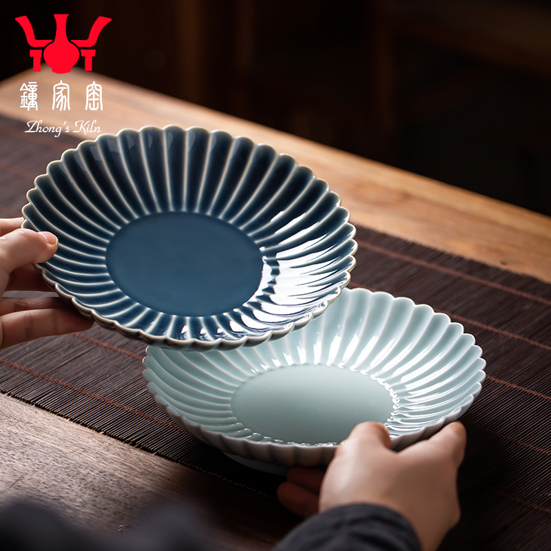 Clock home up pot bearing jingdezhen ceramics are it pot bearing dry fruit tray was kung fu tea tray tea tea table