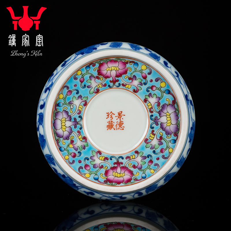 Clock home jingdezhen up hand - made bound branch lines colored enamel covered buy checking tea accessories lid are it cover pad