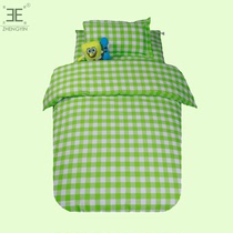 Green and white lattice Hangzhou Taoyuan Daguanyuan Shenhua Gongchen Bridge Dengyun China Normal University Bauhinia Childrens quilt