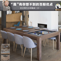 Home multifunctional billiards table mini pool table two-in-one solid wood carving table Table Table Table Table table