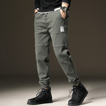 Autumn mens pants 2021 new military green tooling mens casual pants loose toe feet nine-point Harlan Joker
