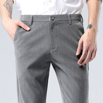 Summer thin plaid trousers men casual pants Joker business ankle-length pants slim trend Joker 9 points pants
