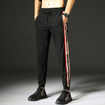 Striped Shuttle Sports Pants Mens Fitness Running Pants Spring Spring Dress Student Teen Men 90% Casual Pants