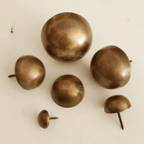 Chinese antique pure copper foam nail round head drum nail ancient building door glass door decoration copper fittings round nail hat nail door nail