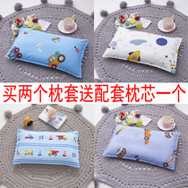 Cartoon cotton childrens pillowcase cotton kindergarten baby baby pillow case 30x50cm Primary School students pillowcase