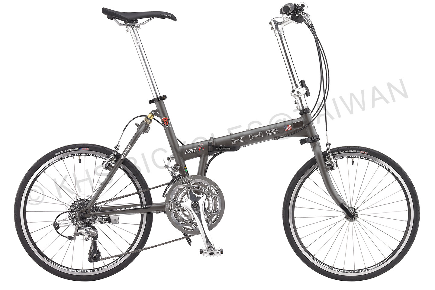 khs功学社折叠自行车20寸27速成人男女变速f20-t3f性能超 p18_不打折