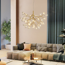 Nordic living room chandelier Creative firefly lamp Light luxury personality bedroom lamp Designer art dining room chandelier