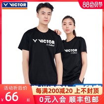 Quick-drying new VICTOR victory badminton suit mens and womens sports tops VICTOR summer short-sleeved t-shirt 80028