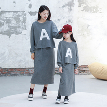 With Artisan 2022 Spring Dress New Korean Version Mother Womens Clothing Suit Pure Cotton Loose Fashion Casual Pro-Submount Tide