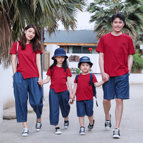 With a craftsman 2022 summer dress new ocean gas loose mother and daughter dress for a family of three and four-mouth whole family