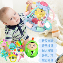 Baby handgrip ball baby buckle hole toy ball 0-3-6 12 months puzzle soft gum tooth ball boy female