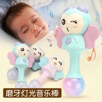 Baby toy 0-1 year old tooth gum rattle music rhythm stick male and female baby 3-6-12 months newborn puzzle