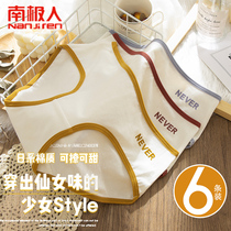 Antarctic Japanese Underwear Women Cotton Antibacterial Medium Low Waist No-marking Breathable Girl breifs White Sports Shorts