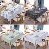 Tablecloth waterproof and oil-proof disposable rectangular tablecloth household desk ins student tablecloth pvc coffee table tablecloth