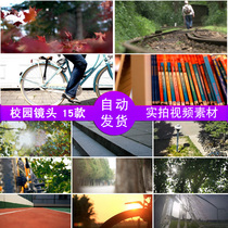 Campus empty lens University graduation Library youth parting memories beautiful shade real video material