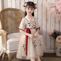 Han girls summer antique Super Immortal 2022 new little girls' dress summer Chinese style children's tang clothes summer