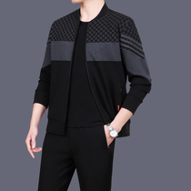 Sport suit mens 2022 new middle aged loose clothing mens spring and autumn trend casual clothes handsome and dads