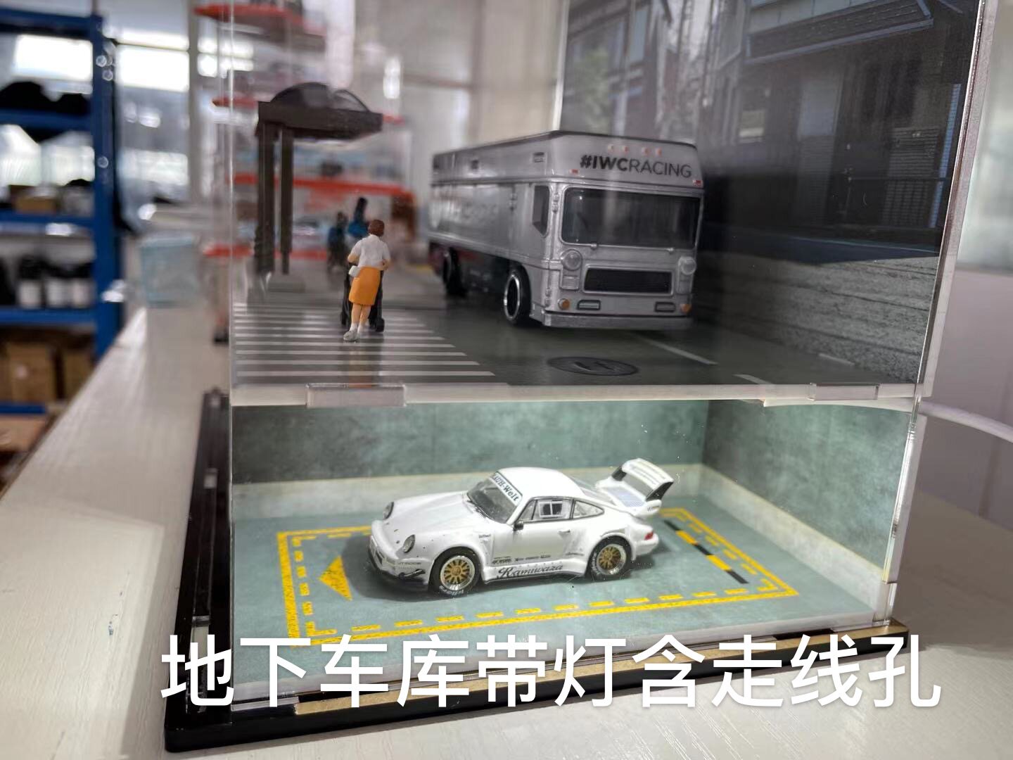 Модель машины 64比例 tlv car snap 05a巴士车站 bus stand亚克力场景展示盒