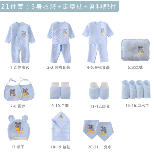 Year of the Rat Baby Gift Set cotton clothes newborn baby male and female baby products newborn gift full moon Year of the Rat Baby Gift Set cotton clothes newborn baby male and female baby products newborn gift full moon