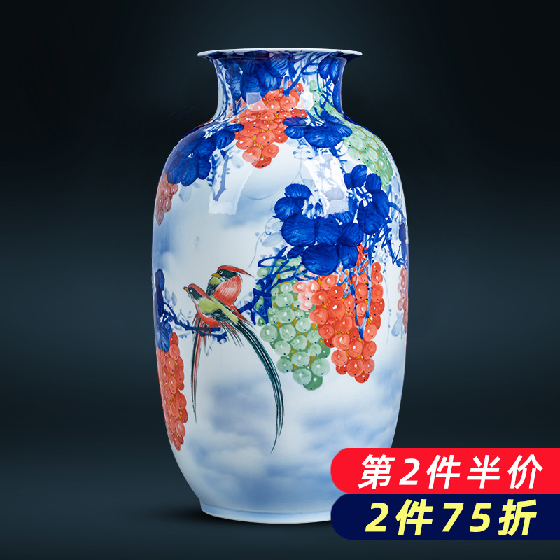 Jingdezhen ceramics hand - made fruitful achievements vase furnishing articles sitting room adornment is placed the new Chinese style household porcelain