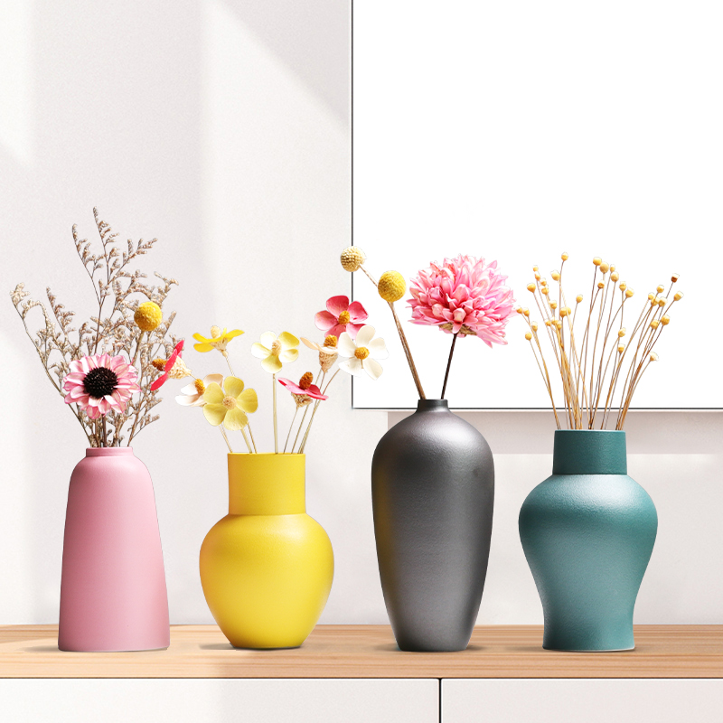 Nordic ins morandi ceramic vase furnishing articles creative contracted wind dried flower arranging flowers sitting room decorate household act the role ofing is tasted