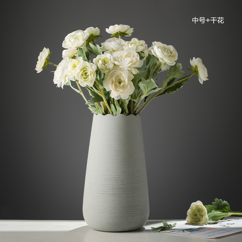 Nordic modern ceramic vase furnishing articles sitting room simulation flower arranging flowers, dried flowers to decorate the living room TV cabinet table accessories