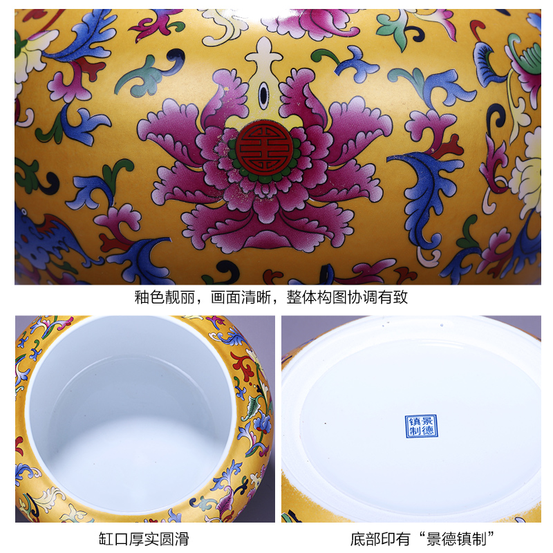 Feng shui plutus cornucopia of jingdezhen ceramics colored enamel tank hydroponic furnishing articles sitting room office decorations