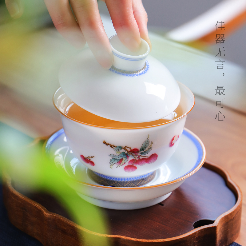 The Escape this hall hand - made pastel only three tureen tea cups to suit individual jingdezhen checking ceramic tea bowl