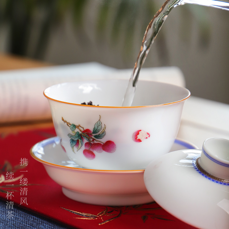 The Escape this hall hand - made pastel only three tureen tea cups to suit individual jingdezhen checking ceramic tea bowl