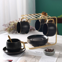 Nordic Matte coffee cup saucer home retro afternoon tea set ins Net red exquisite tea cup ceramic cup