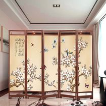 Screen entrance door stopper Living room partition Bedroom occlusion New Chinese office folding mobile hotel folding screen