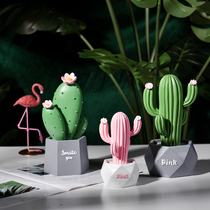 Nordic ins cactus resin ornaments home living room creative wine cabinet TV cabinet decorations office furnishings