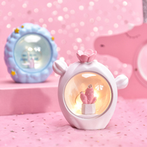 Creative cute cactus bunny girl heart decoration decoration modern simple indoor desktop night light decoration