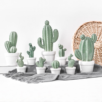 ins Nordic simulation cactus decoration fake potted succulents decoration creative home living room ceramic decoration