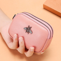Small wallet womens short coin purse multifunctional soft cowhide student mini Korean version of simple leather cute multi-layer