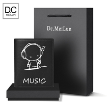 Wallet Mens Niche Design Animated Wallet Card Bag Integrated Folding Personality Student Wallet Brief Japan-Japan Wallet Tide