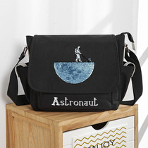 Exploring The Moon Single Shoulder Bag College Students Fashion School Bags Ins Tide Large Capacity Diagonal Satchel Multifunction Bag men and women