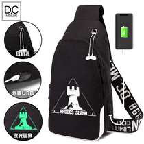 Tomorrow Square Boat Perimeter Large Capacity Small Backpack Fashion Trends Multifunction Mens Diagonal Satchel Street Personality Chest Bag