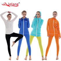 Lelang long sleeve hooded zipper jacket surf suit split sunshade diving pants beach diving suit jellyfish coat