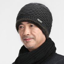 Old man hat male winter wool knitted hat autumn and winter old hat men plus velvet warm hat old man hat