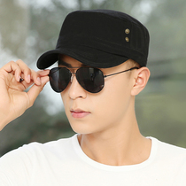 Outdoor flat top military hat youth hat men summer sun hat Korean version of baseball cap cotton Sun Cap Man