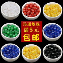 Natural black red agate beads small beads hand string with beads diy hand woven beads single bead ending beads