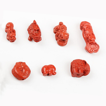 Natural red cinnabar loose beads Bracelet necklace diy handmade beaded woven bracelet beads Rui beast mascot Buddha beads