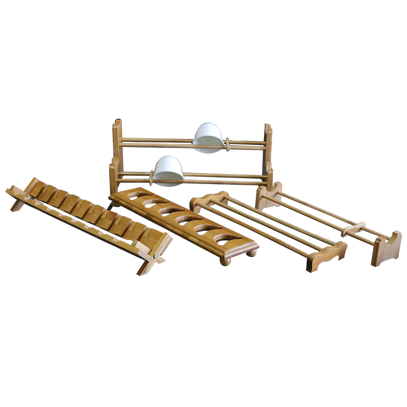 T creative bamboo stand the receive cup tea shelf rack cup frame kung fu tea set with water cup frame drop