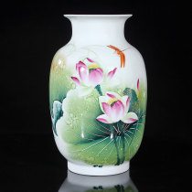 Jingdezhen ceramic lotus flower year more than master celebrity works hand-painted lotus vase ornaments collection certificate