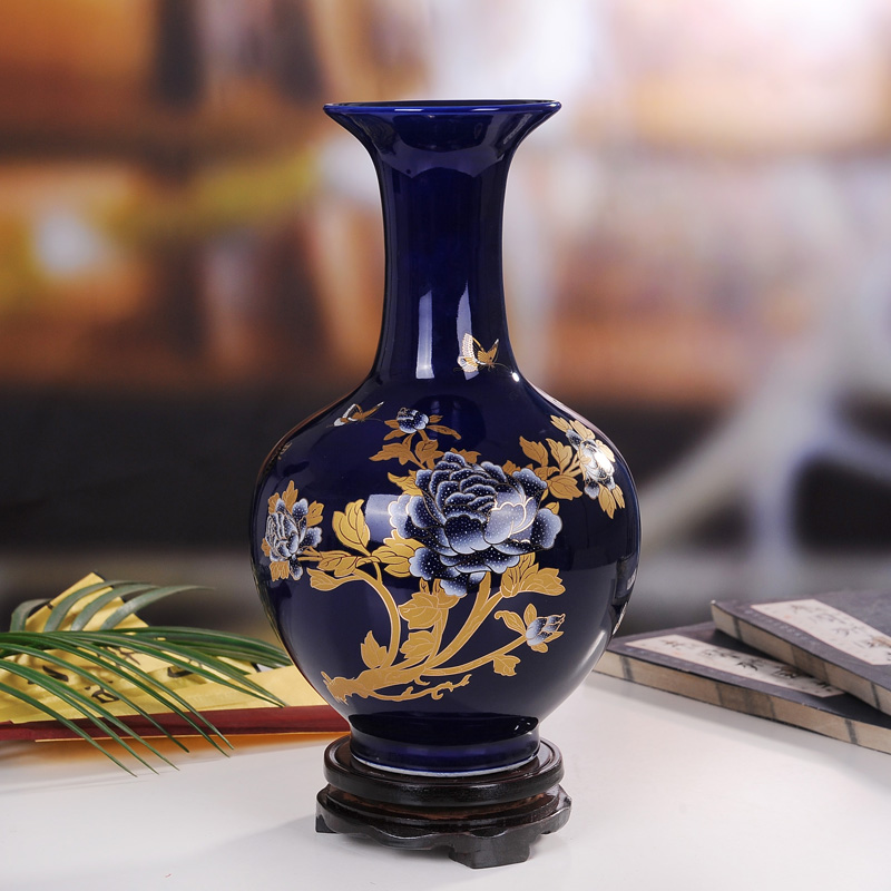 Ceramic vase furnishing articles furnishing articles contracted wine ark, blue flower arrangement sitting room adornment household act the role ofing is tasted ins flower arrangement